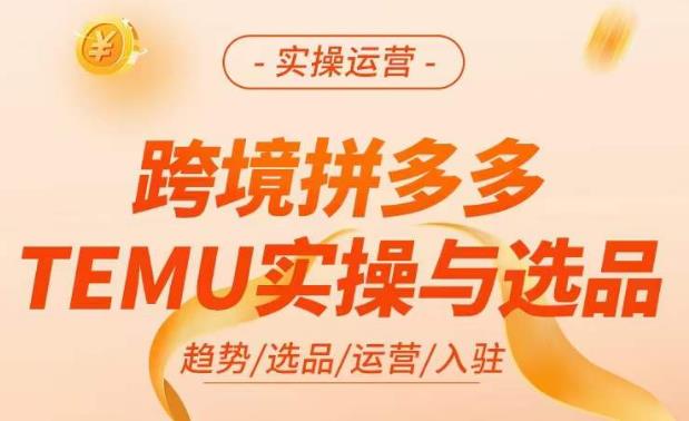 跨境拼多多TEMU实操与选品,​掌握平台运营方法技巧,选品避坑12条标准,爆款的底层思路等(深度解析跨境拼多多TEMU实操与选品策略)-AIGC资源中心