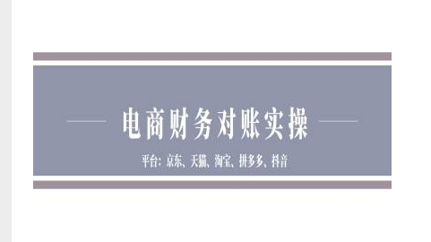 电商财务对账实操-京东天猫淘宝拼多多抖音电商财务对账-AIGC资源中心
